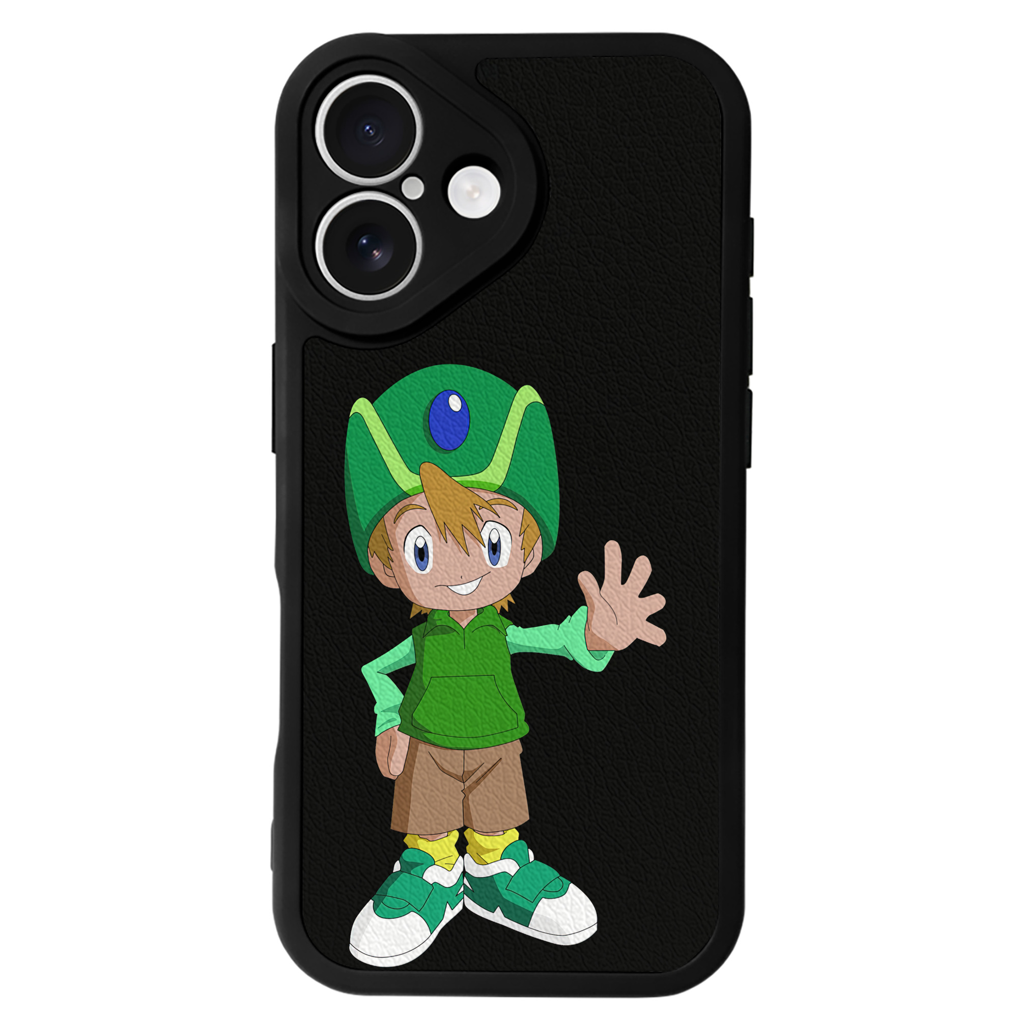 （画像用） Digimon デジタルモンスター/デジモン 【iPhone 16シリーズ対応】シリコンスマホケース（レザー調） 材質：シリコン